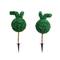 2ft. UV Resistant Artificial Easter Bunny Boxwood Topiary with Integrated Ground Stake (Indoor/Outdoor) - Set of 2